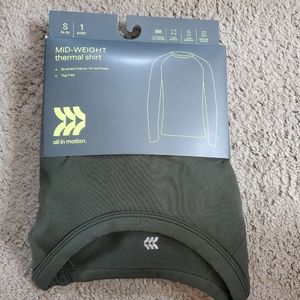 🎯 All in Motion Mens mid-weight thermal shirt green/olive